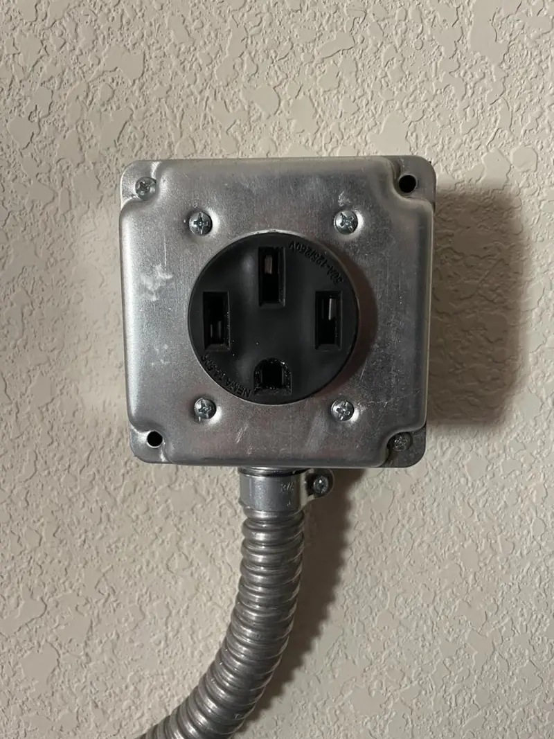 NEMA 14-50 outlet installed for Electrical Panel Upgrade in Cleburne